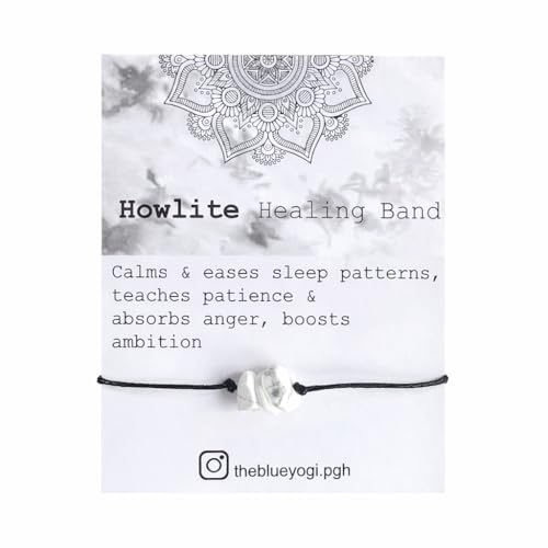 The Blue Yogi Howlite Healing Crystal Bracelet Anklet 2-in-1 Adjustable