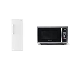 Galanz GLF11UWEA16 Convertible Freezer Fridge Electronic Temperature Control 11 Cu Ft White Farberware Countertop Microwave 1000 Watts 1