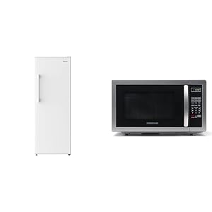 Galanz GLF11UWEA16 Convertible Freezer Fridge Electronic Temperature Control 11 Cu Ft White Farberware Countertop Microwave 1000 Watts 1