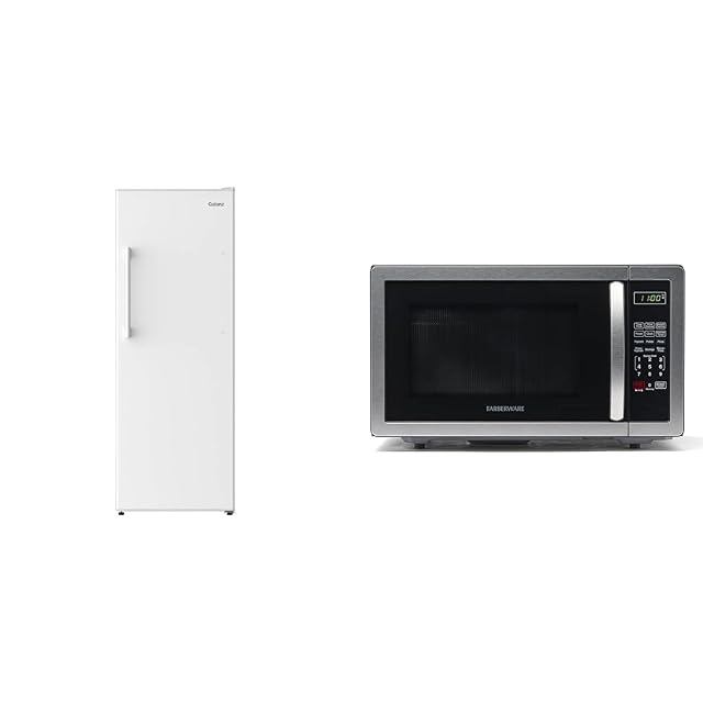 Galanz GLF11UWEA16 Convertible Freezer Fridge Electronic Temperature Control 11 Cu Ft White Farberware Countertop Microwave 1000 Watts 1