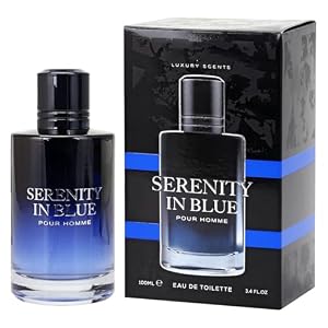 Serenity In Blue for Men Eau De Toilette – 100ml | Fresh Spicy Scent Fragrance Spray with Calabrian Bergamot Paired with Spicy Pepper