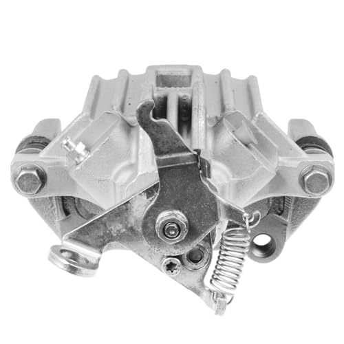 Image of Detroit Axle - 4.2L Rear Left Brake Caliper for 2004-2005 Jaguar Vanden Plas [Casting #VFCC2394-0], Driver Side Disc Brake Caliper with Bracket Replacement