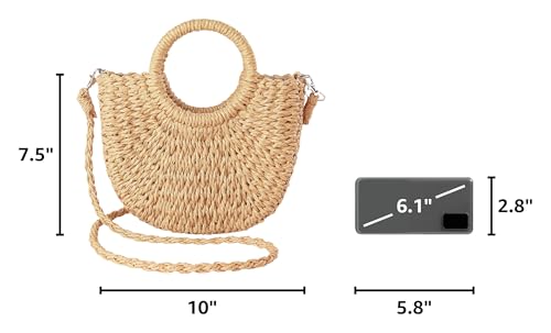 JOLLQUE Mini Straw Crossbody Bag