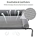 Cooling Elevated Dog Bed for Large Dogs – Waterproof Raised Dog Cot with Slope Headrest, Breathable Teslin Mesh, Durable & Portable Pet Bed for Indoor and Outdoor Use, Grey