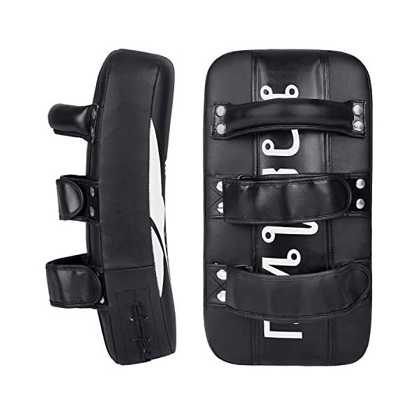 Elite-Sports-Muay-Thai-Kickboxing-Pads-MMA-Knee-and-Elbow-Target-Kicking-Strike-Shield-Pair-for-Martial-Arts Elite Sports 2 Pcs Muay Thai Kickboxing Pads MMA Knee and Elbow Target Kicking Strike Shield Pair for Martial Arts (White)