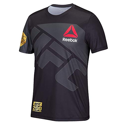 Reebok UFC 200 UFC Men's Black Fight Kit Champion Gold Commemorative Walkout Jersey CC6424 (XX-Large)