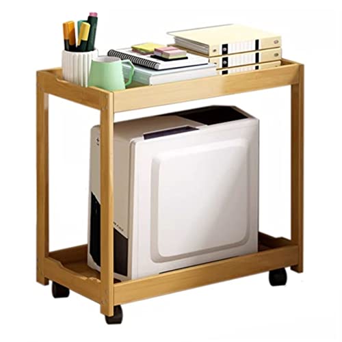 Soporte para CPU de Escritorio con Ruedas Giratorias de 360°, Estante de 2 Niveles para Torre PC, Soporte para CPU con Ruedas para Oficina en Casa miniatura 1