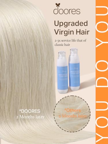 Image of DOORES Tape in Blonde Hair Extensions Human Hair for Fine Thin, Add Volume