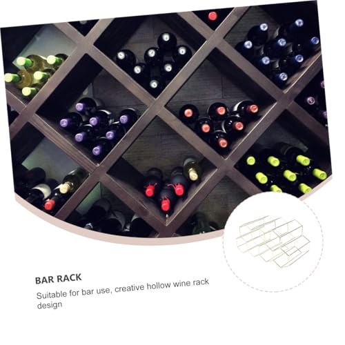Soporte para Botellas de Vino de Hierro 7 Botellas Dorado miniatura 4