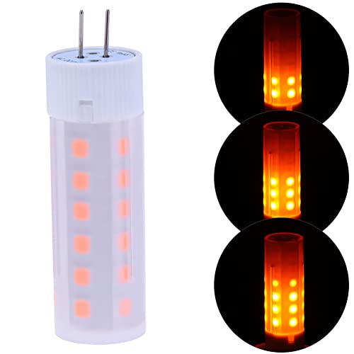 Best to Buy 6 Pack G4 Flame Effect LED Light Bulbs - 3W - DC 12V - 220 Lumens - Flame Bulbs - Fire Spot - Flickr LED Flame Bulb