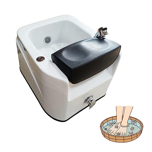 Pedicure Foot Spa Acrylic Foot Bath Square Footbath Nail Salon Massage Equipment With Massage Acupoint Enjoy Hot Water Foot Massager Foot Spa Bath With Heat And Bubble Massageand Jets ( Size : Single