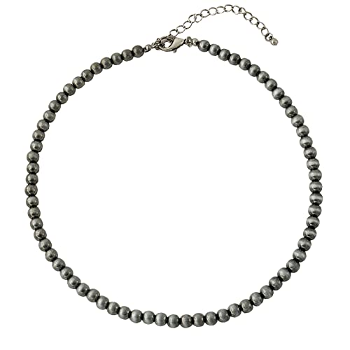 Western Navajo Pearl Necklace For Women Men Beaded Choker Cowboy Necklace (4Mm) #TOP2