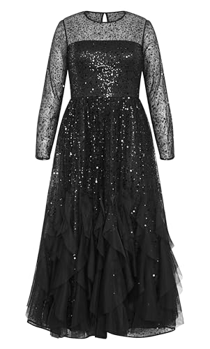 City Chic Women's Maxi Cocktail Dress-Radiant4