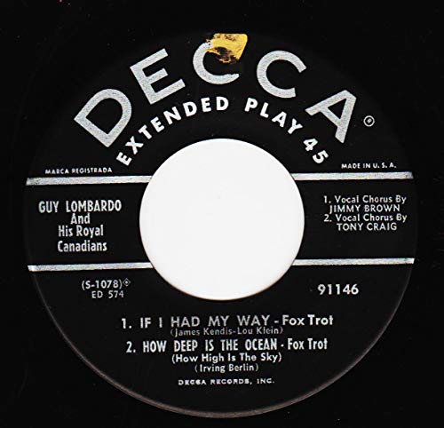 45vinyl IF I HAD MY WAY   HOW DEEP IS THE OCEAN   GOLDEN EARRINGS   WHERE OR WHEN (7  EP 45 rpm)