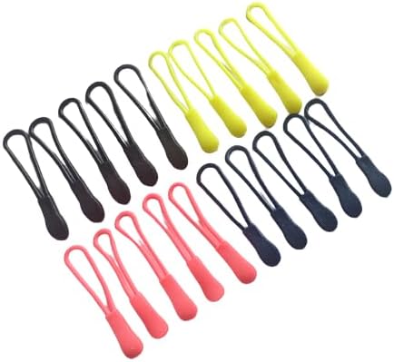 Risan Multi Colour Durable Zipper Pulls Zipper Cord Pulls Zipper Extension for Bags, Backpacks, Jackets, Luggage, Purses, Handbag Zipper Tags 20 pcs (Multi Colour)