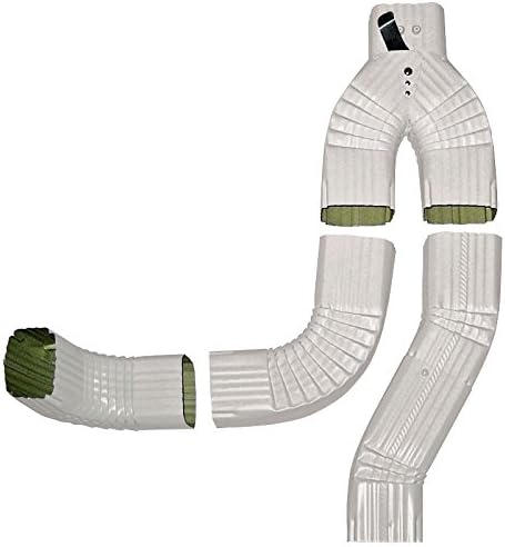 Aquabarrel Offset Downspout Diverter (Linen, 3x4)