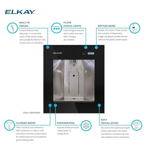 Image of Elkay Liv LBWD06BKK Built-in Filtered Water Dispenser