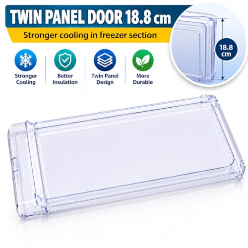 Image of SANAVYA Freezer Door /Refrigerator Compatible for Whirlpool Single door Gen-y | Transparent (Round Lock) Match (Size 36x18.8CM) Replacement Parts