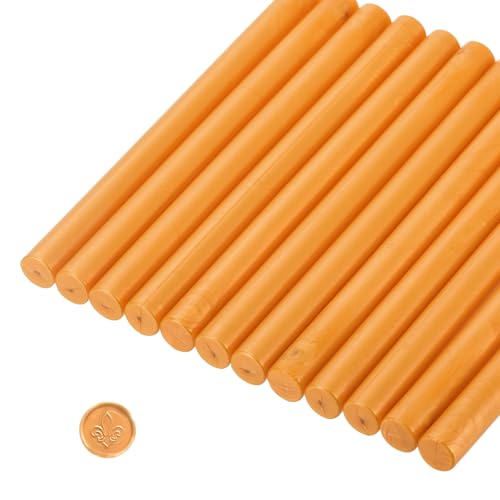 Bâtons de cire à cacheter orange pour décorer vos invitations de mariage et colis