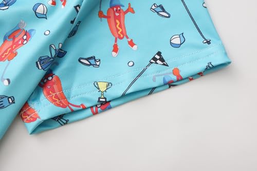 Hand-Drawn Print Couples Golf Polo
