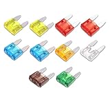 PACLVIO 10PCS Car Fuses Assortment Kit, 5A 7.5A 10A 15A 20A 25A 30A Auto Fuses, Standard Blade Fuse Assortment Kit Replacement for Car RV Truck Motorcycle Boat