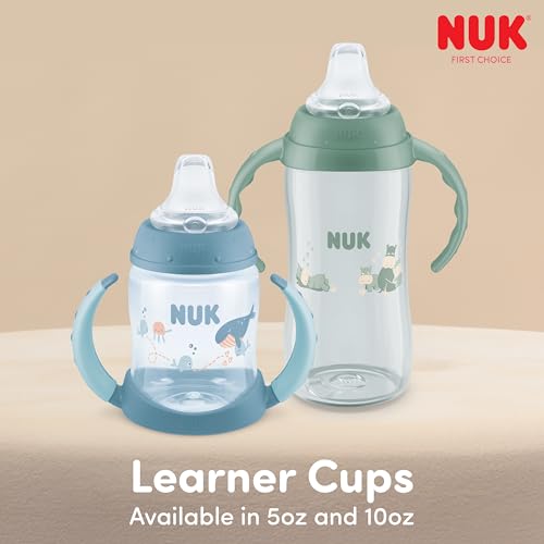 Image of NUK Learner Cup, 6+ Months, Timeless Collection, Amazon Exclusive, 5 Oz, Pack of 2 - BPA Free, Spill Proof Sippy Cup