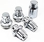 Set of 4 14x1.5 Veritek OEM Mag Washer Style Factory Replacement Chrome Lug Nut Wheel Locks w/Key for Toyota Sequoia Landcruiser Tundra Lexus LX VPE-45800N