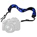 Produktbild LUMOS Design Kameragurt BLUE FLOWER | Schultergurt DSLR System-Kamera Trage Gurt Strap Kameraband passend zu Canon Fujifilm Nikon Olympus Panasonic Pentax Sony