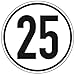 Produktbild H.Klar Hinweisschild, "25", Alu, Durchm. 200 mm,