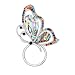 SENFAI Abalone Paua Shell Butterfly Magnet Brooch Perfect Gift Eyeglass Holder (Silver)