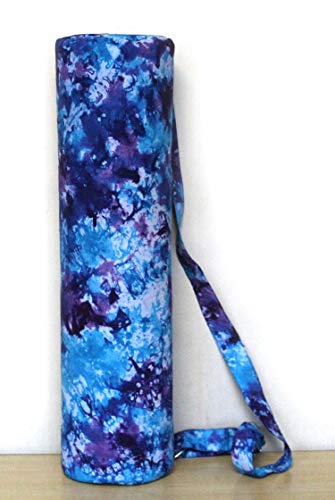 Yoga Mat Carrier Bag w/Shoulder Strap (Purple Tye Dye) - Image 3
