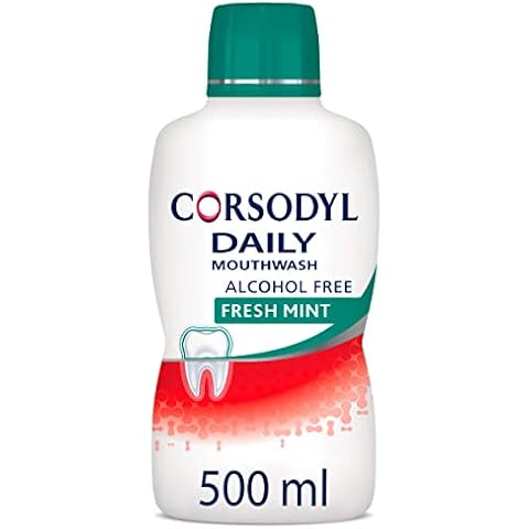Corsodyl Mouthwash, Alcohol Free Daily Gum Care Mouthwash, Fresh Mint Flavour, 500 ml Cover