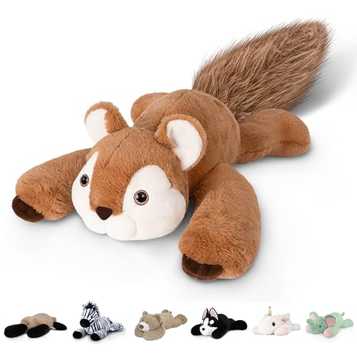 Image of Niuniu Daddy 20 inch | 3.3 Pound Weighted Squirrel Stuffed Animal Plushie for Adults & Kids, Large Weighted Lap Pillow for Comfort, Soft Sensory Stuffy Toy as Gift for Holidays