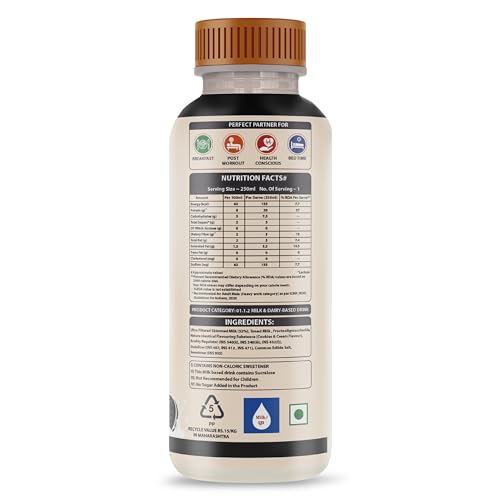 Image of XLR8 FitMilk Protein Milk | 20g Protein Milkshake 250ml (Pack of 2) | 5g Fibre | Cookies & Cream | No Added Sugar | Contains Prebiotic Fiber | Ideal for Early Mornings, Pre & Post Workouts Energy Drink