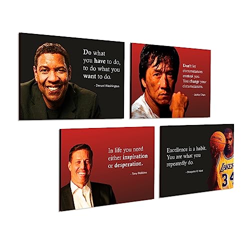 Image of PAPER PLANE DESIGN Poster Frames Quotes Size- 8.25 x 11.75 inch, Set of 4, Motivational (J)