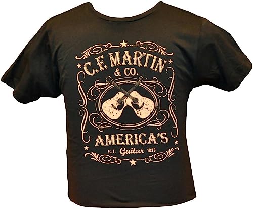 Martin Dual Guitars Vintage T-Shirt Black XLarge