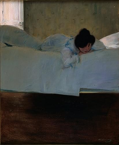 Impression d'art tableau La paresse par Ramon Casas toile premium de 60x90cm