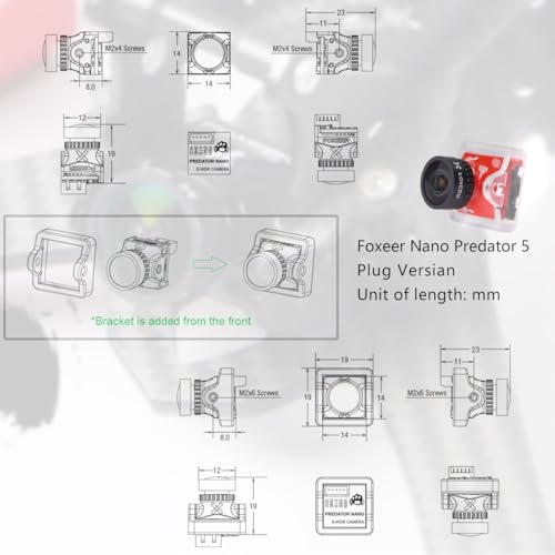 Image of Foxeer FPV Camera Predator V5 Nano 1.7mm Lens 4ms Low latency 1 /3 inch CMOS