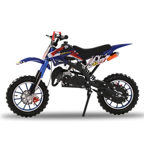 Image of 50cc Kid Gas Dirt Bike, 2-Stroke Gas Powered Kids Motorcycle
