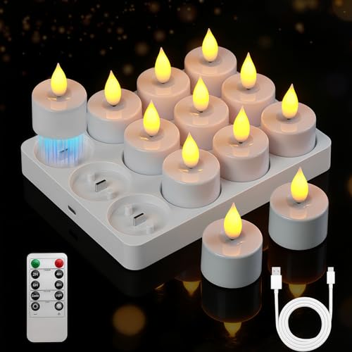Bougies sans flamme rechargeables pour éliminer les risques de cire et d'incendie