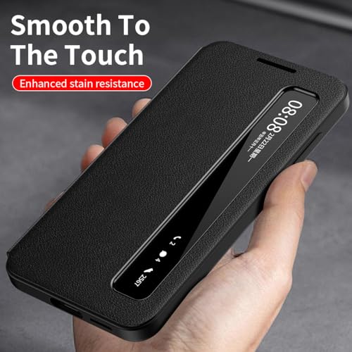 Coque Samsung S23 Plus étui protection cuir rigide noir transparent - 5