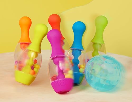 B. Play – Kegelspiel für Kinder – Bowling Set Kinder mit 6 Kegeln und Kugel – Indoor und Outdoor Spielzeug – Kinderspielzeug – ab 2 Jahren – Auf geht’s zum Bowling