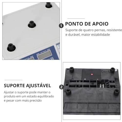 Balança Digital Eletrônica Comercial Display Duplo Bivolt 110/220v Pesa de 200g até 40kg