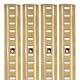 Phoenix Raised Bookcase Shelving Strip 1829mm 4 Pack - Brass
