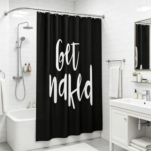 Rideau de douche de qualité supérieure en polyester noir texturé durable - 4