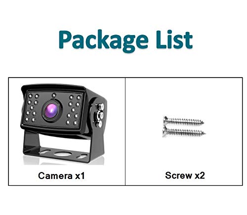 Image of Fookoo HD Wired Single Rear Camera for Wired Backup Camera System with Infrared Lights, Suits for: FHD1, FHD2, FHD3, DY703, DY704, DY901, DY912, DY4C, DY101, DY102, DY103, DY104...