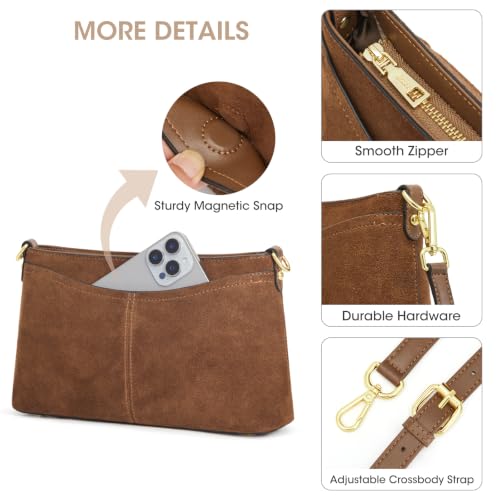 Image of Kattee Leather Crossbody Bag for Women, Small Purse Handbag