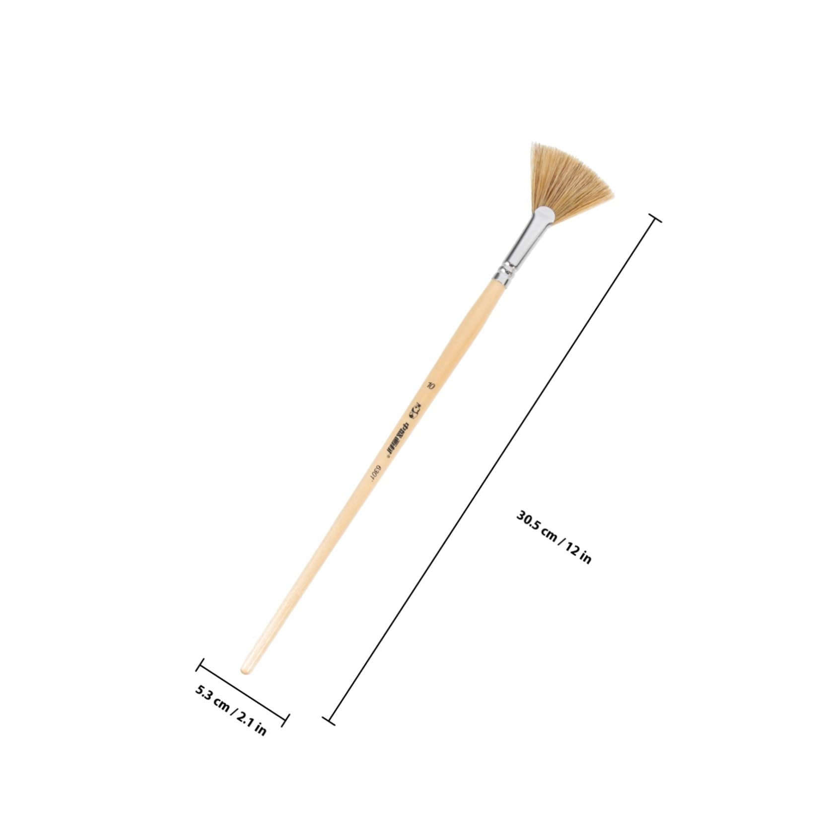 DOITOOL Pincel Para Óleo En Forma De Abanico De Filobert Para De Viaje Abanico De Para Abanico 6 piezas x 4