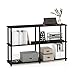 Furinno TURN-N-TUBE Storage Shelves, 3-Tier 47.4 Wide Book Shelf, Corner Shelf, Toolless Open Shelves, for Organization and Storage, Living Room, Garage, Home Office, Espresso