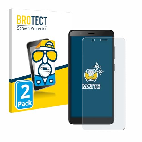 BROTECT Protector Pantalla Anti-Reflejos para ZTE Blade A32 (2 Unidades) Película Mate Anti-Huellas